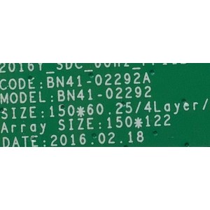 T-CON PARA TV SAMSUNG / NUMERO DE PARTE BN96-41775A / BN41-02292A / BN9641775A / 41775A / BN97-11635A / PANEL CY-VK055BGLV2H / MODELO UN55K6500AFXZX FA01